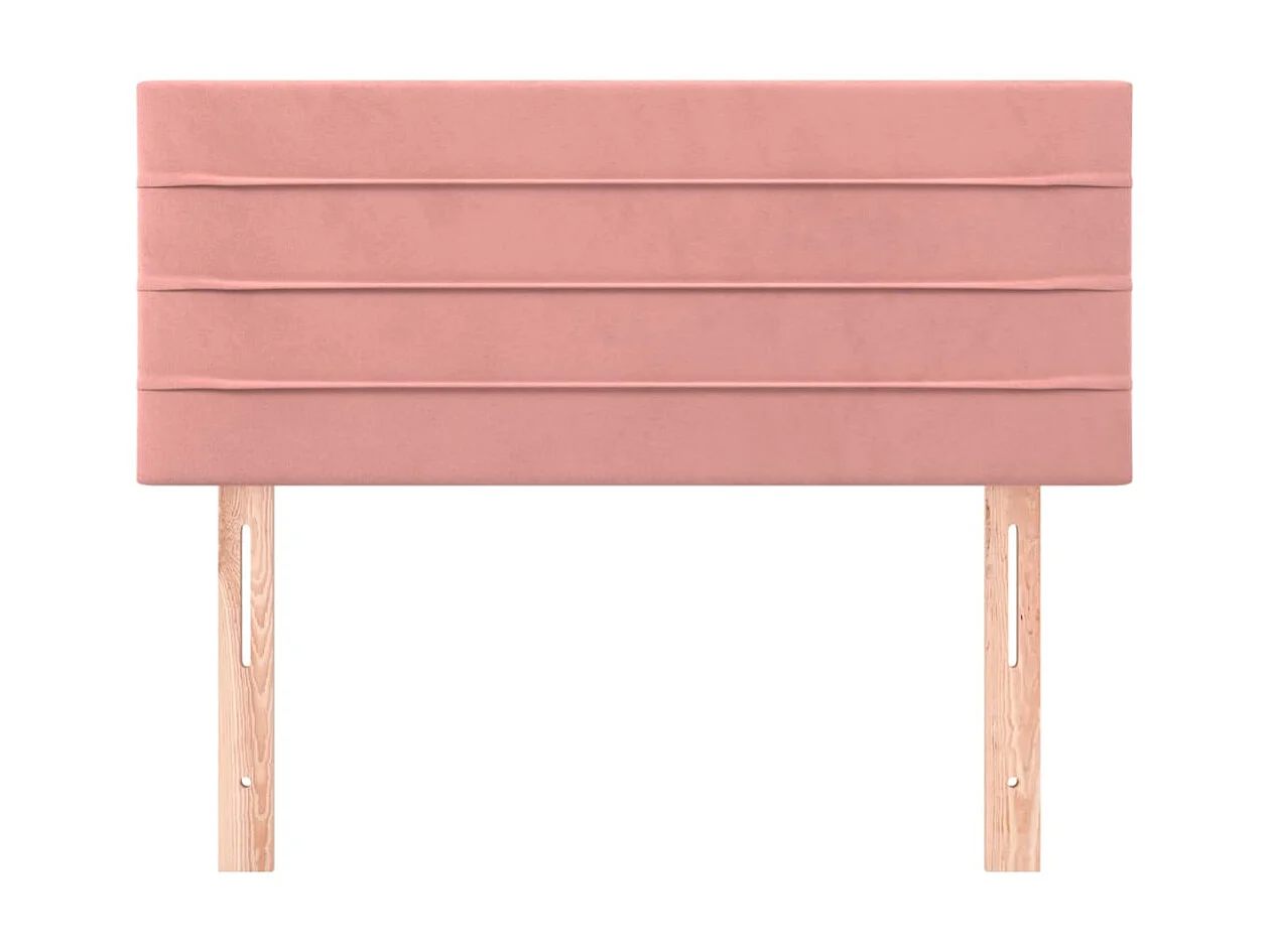 Tête de lit Rose 90x5x78/88 cm Velours POI49638 BonneVie Meuble