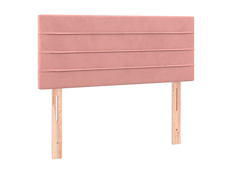 Tête de lit Rose 90x5x78/88 cm Velours POI49638 BonneVie Meuble