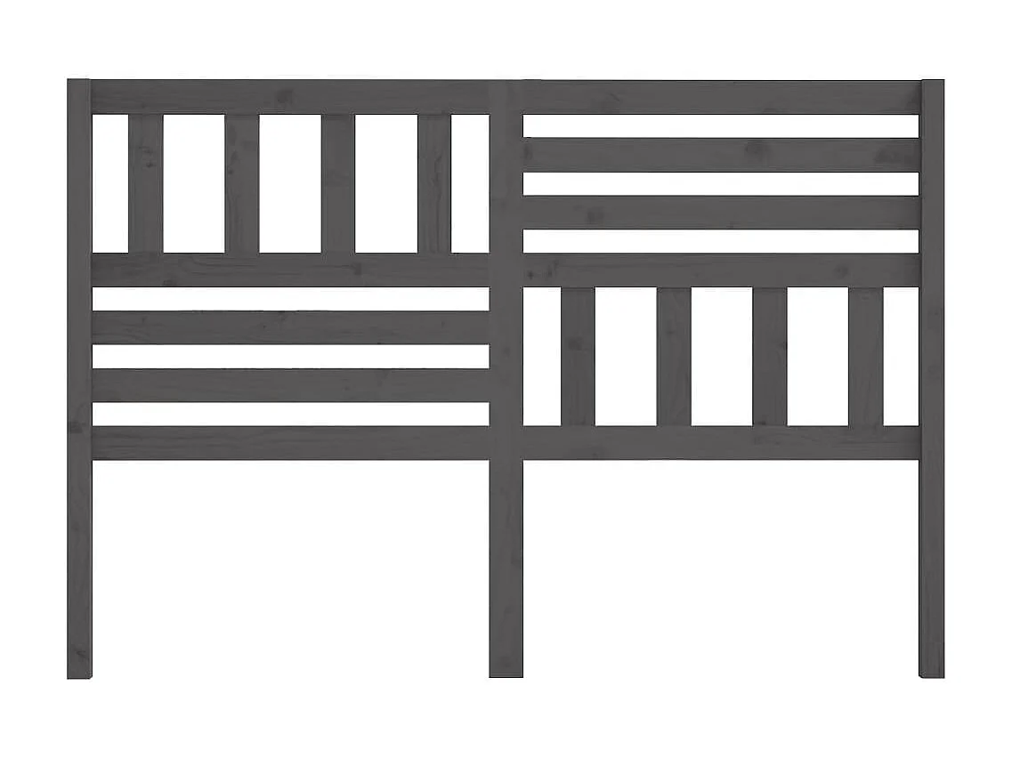 Cabecero de cama madera maciza de pino gris 166x4x100 cm ES72211