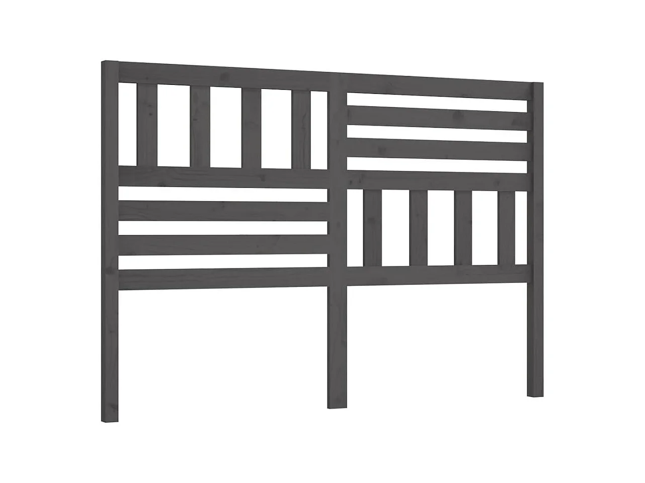 Testiera | Testata del letto Letto Grigia 166x4x100cm in Legno Massello di Pino