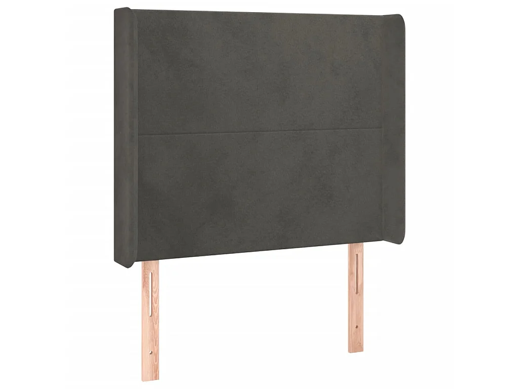 Tête de lit à LED Gris foncé 103x16x118/128 cm Velours POI96821 BonneVie Meuble