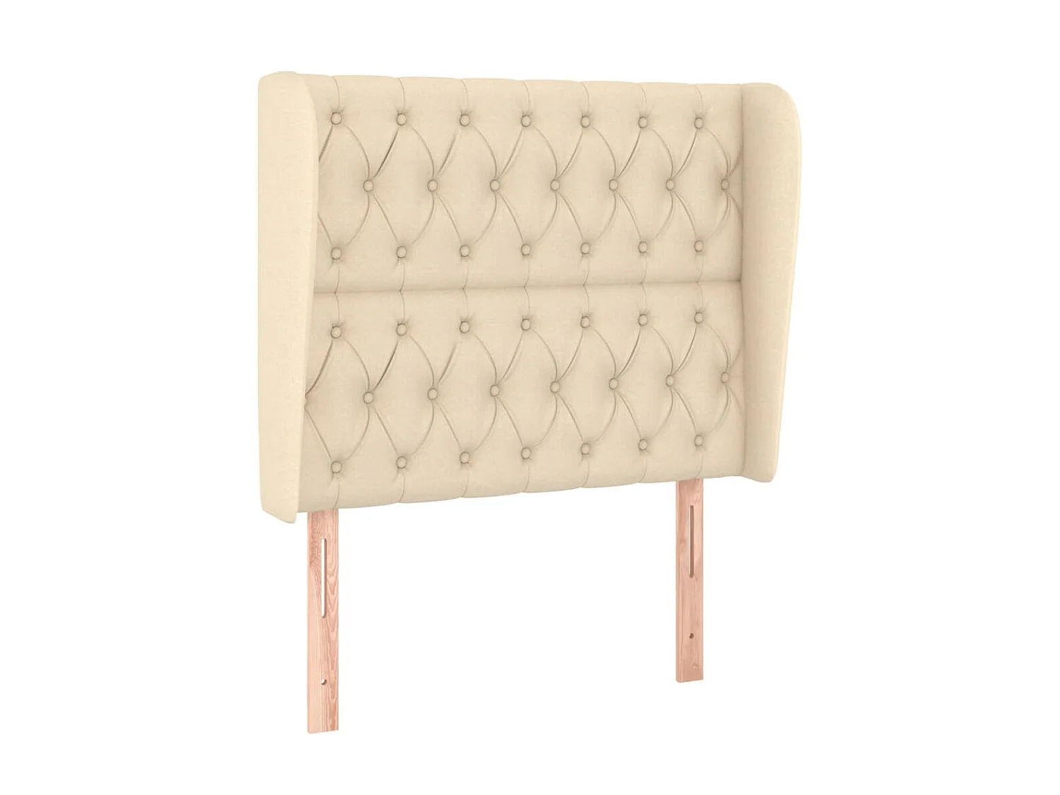 Tête de lit avec oreilles Crème 93x23x118/128 cm Tissu POI28622 BonneVie Meuble