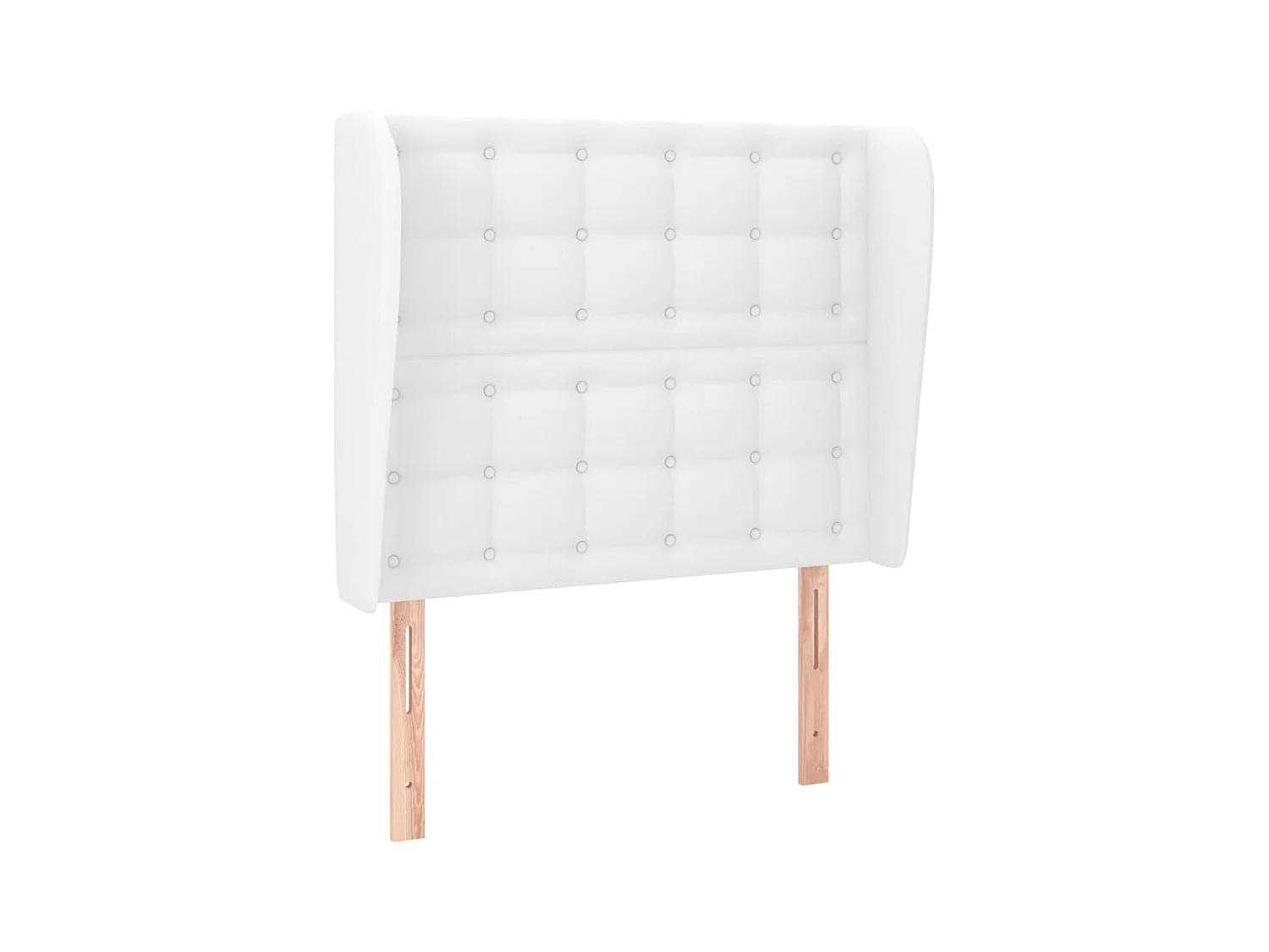 Tête de lit avec oreilles Blanc 83x23x118/128 cm Similicuir POI33733 BonneVie Meuble