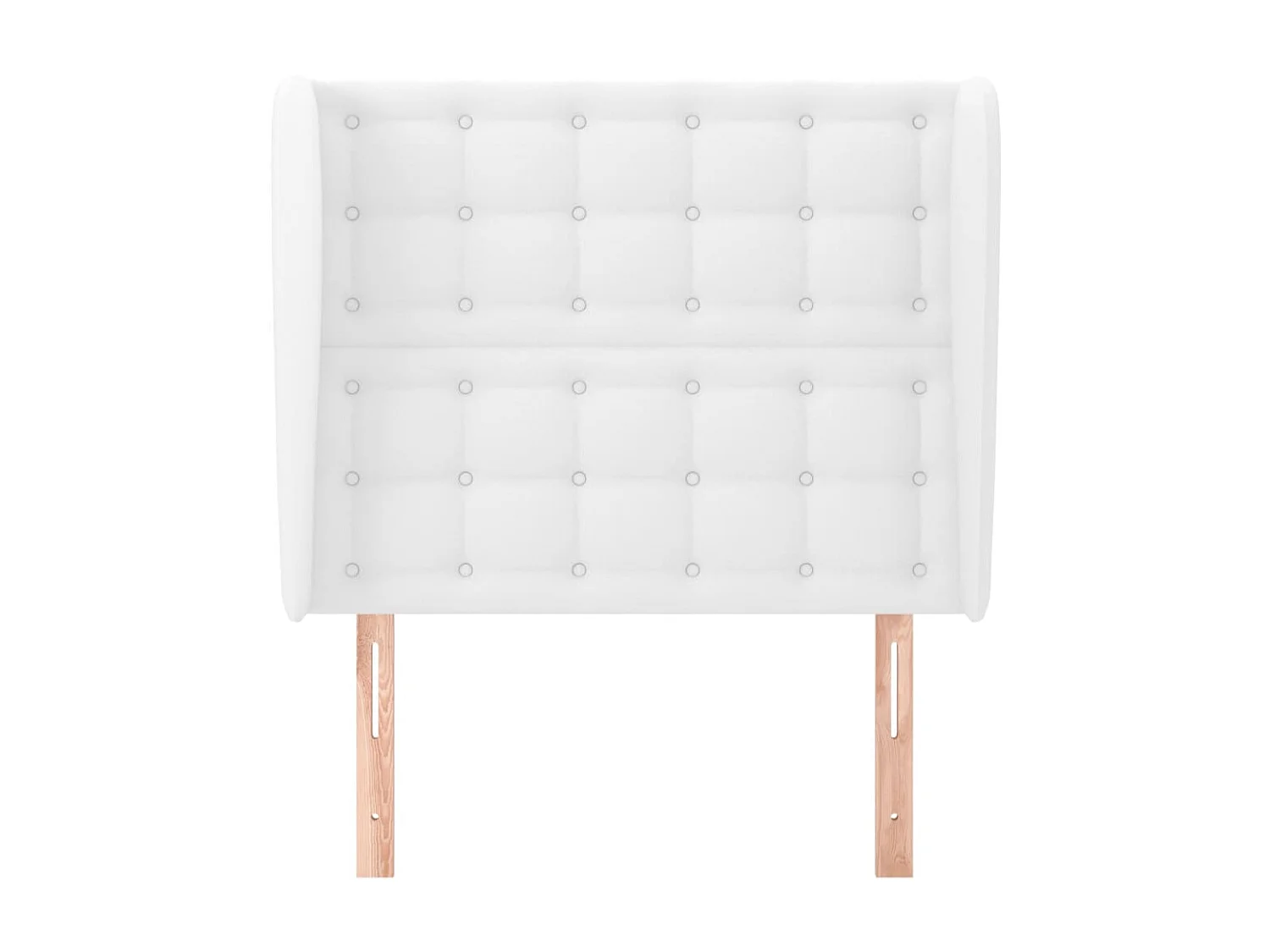 Kopfteil,Bettkopfteil mit Ohren Weiß 83x23x118/128 cm Kunstleder -gkd435892