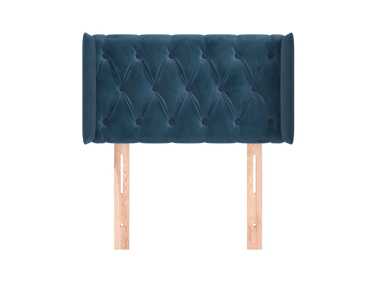 Tête de lit avec oreilles Bleu Foncé 83x16x78/88 cm Velours POI35870 BonneVie Meuble