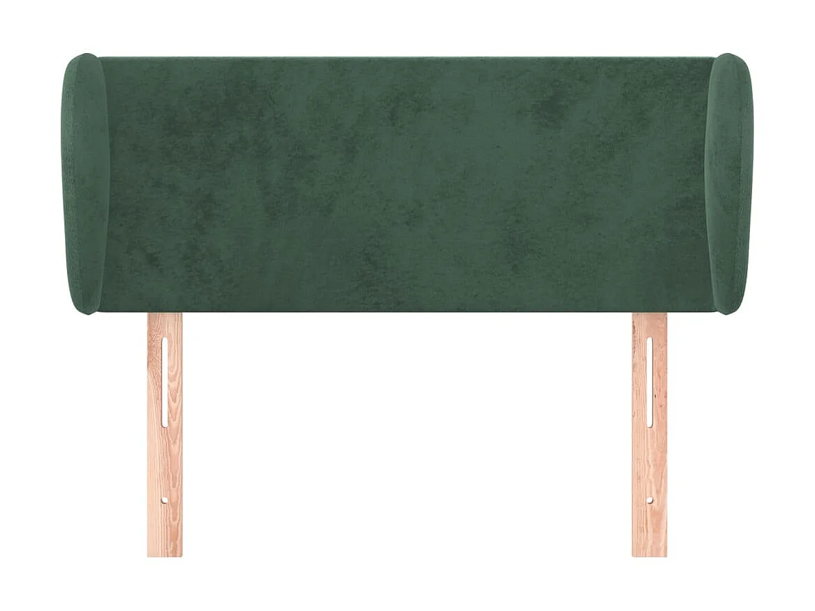Cabecero de terciopelo verde oscuro 93x23x78/88 cm ES530819
