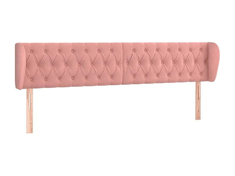 Tête de lit avec oreilles Rose 183x23x78,88 cm Velours LKC34013 BonneVie Meuble