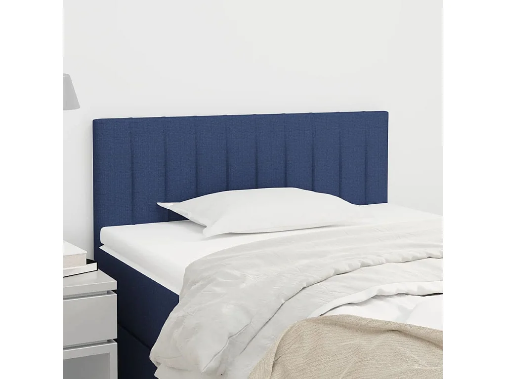 Tête de lit Bleu 80x5x78/88 cm Tissu POI38982 BonneVie Meuble