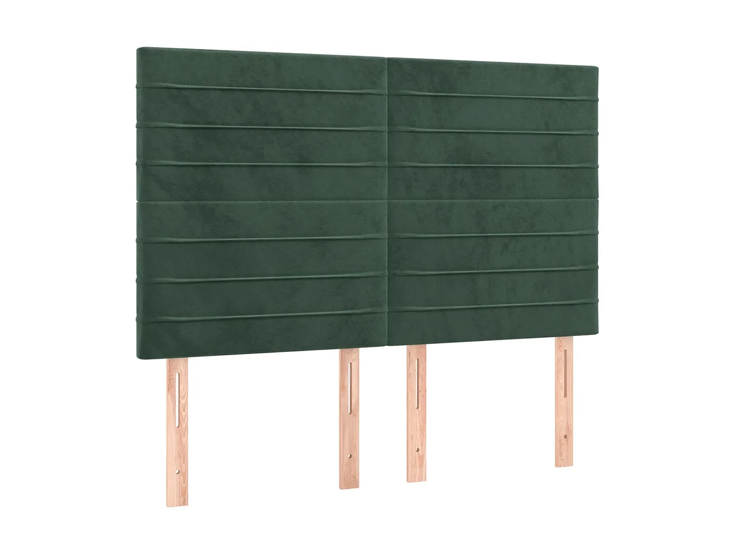 Tête de lit à LED Vert foncé 144x5x118/128 cm Velours POI95503 BonneVie Meuble