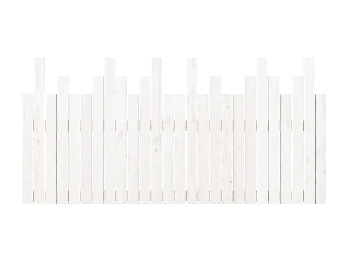 Tête de lit murale Blanc 166x3x80 cm Bois massif de pin POI80496 BonneVie Meuble