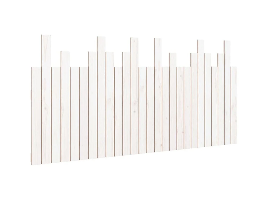 Testiera | Testata del letto da Parete Bianca 166x3x80 cm in Legno Massello di Pino