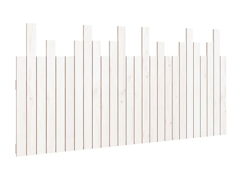 Testiera | Testata del letto da Parete Bianca 166x3x80 cm in Legno Massello di Pino