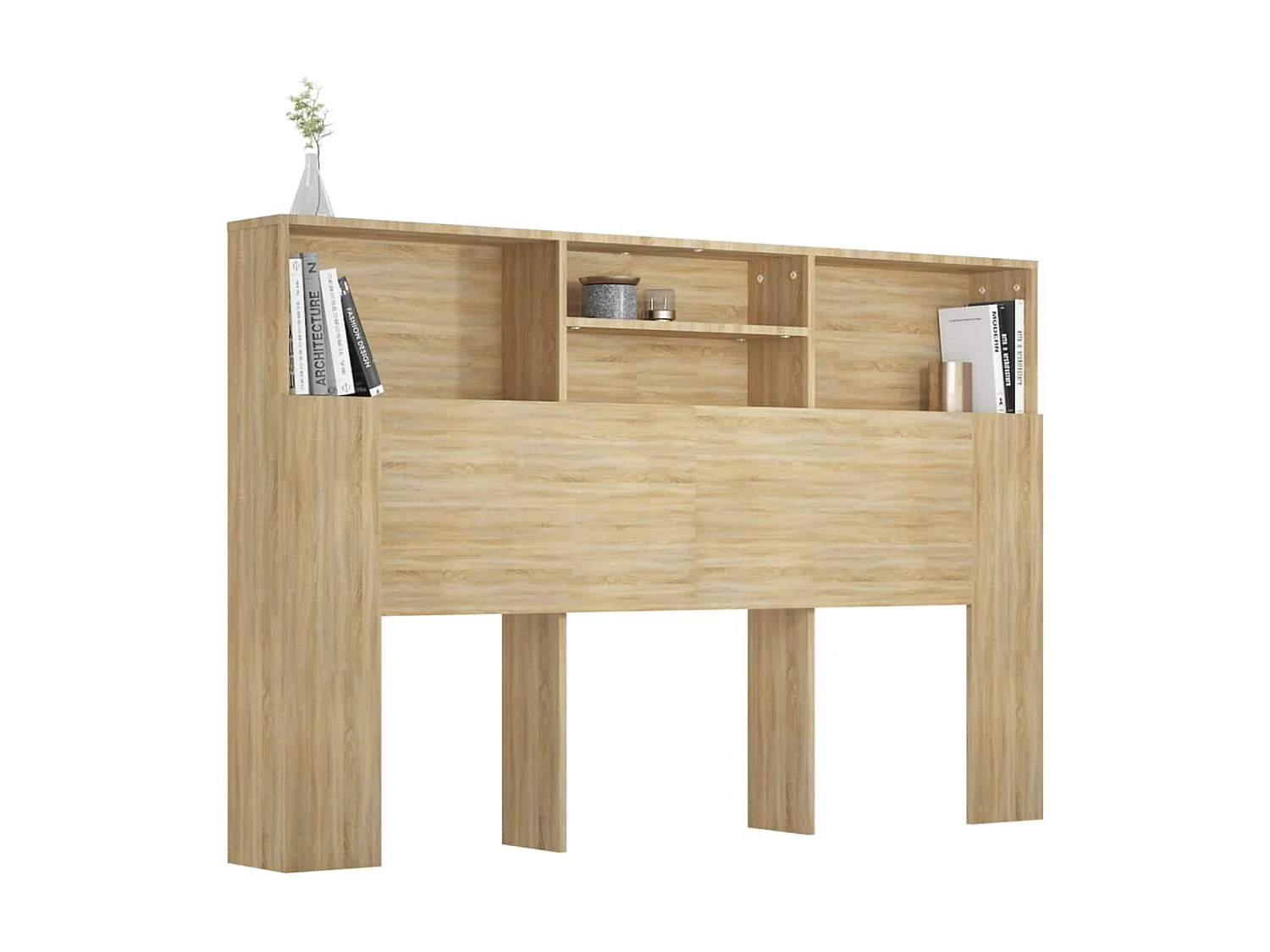 Armoire de tête de lit Chêne sonoma 160x19x103,5 cm POI83269 BonneVie Meuble