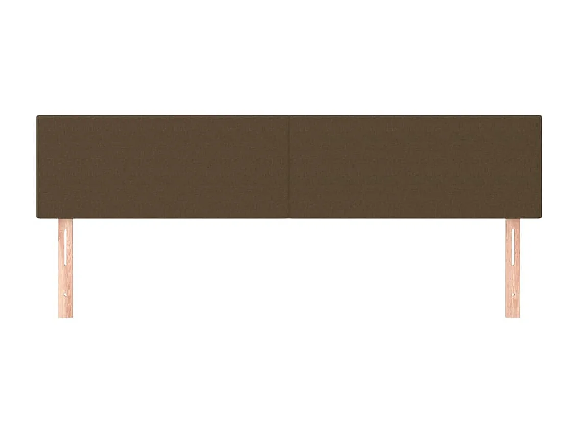Têtes de lit 2 pcs Marron Foncé 80x5x78/88 cm Tissu POI98545 BonneVie Meuble