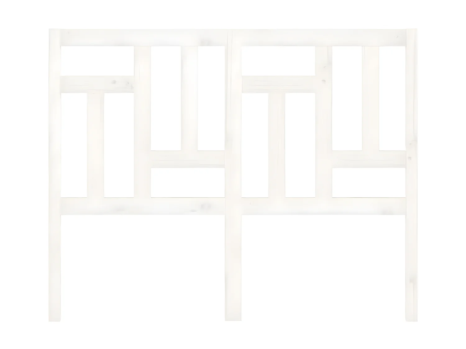 Tête de lit Blanc 205,5x4x100 cm Bois massif de pin POI82341 BonneVie Meuble