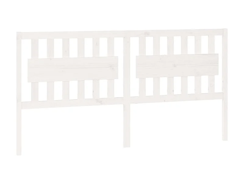 Cabeceira de cama 185,5x4x100 cm madeira de pinho maciça branco PT959326