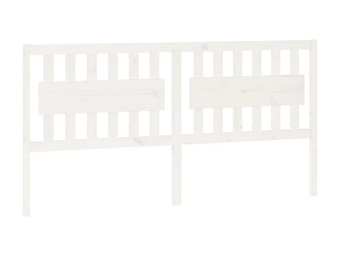 Tête de lit Blanc 185,5x4x100 cm Bois massif de pin POI32600 BonneVie Meuble