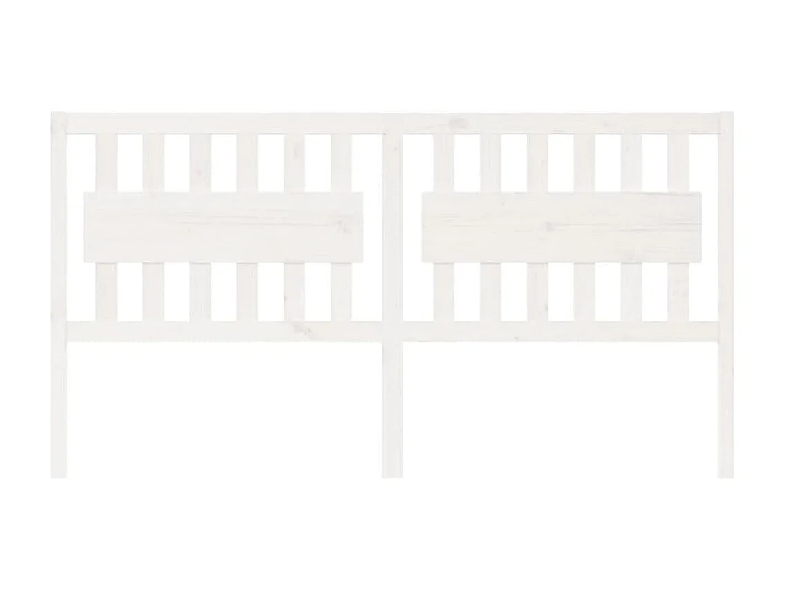 Tête de lit Blanc 185,5x4x100 cm Bois massif de pin POI32600 BonneVie Meuble