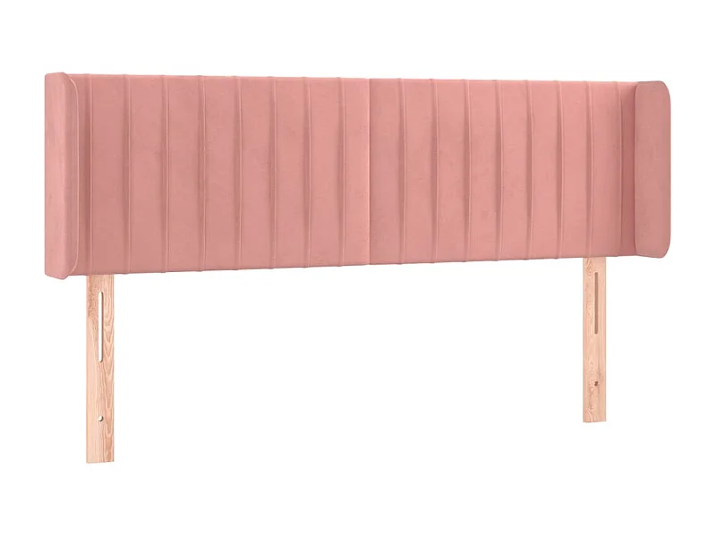 Tête de lit avec oreilles Rose 147x16x78/88 cm Velours POI47799 BonneVie Meuble