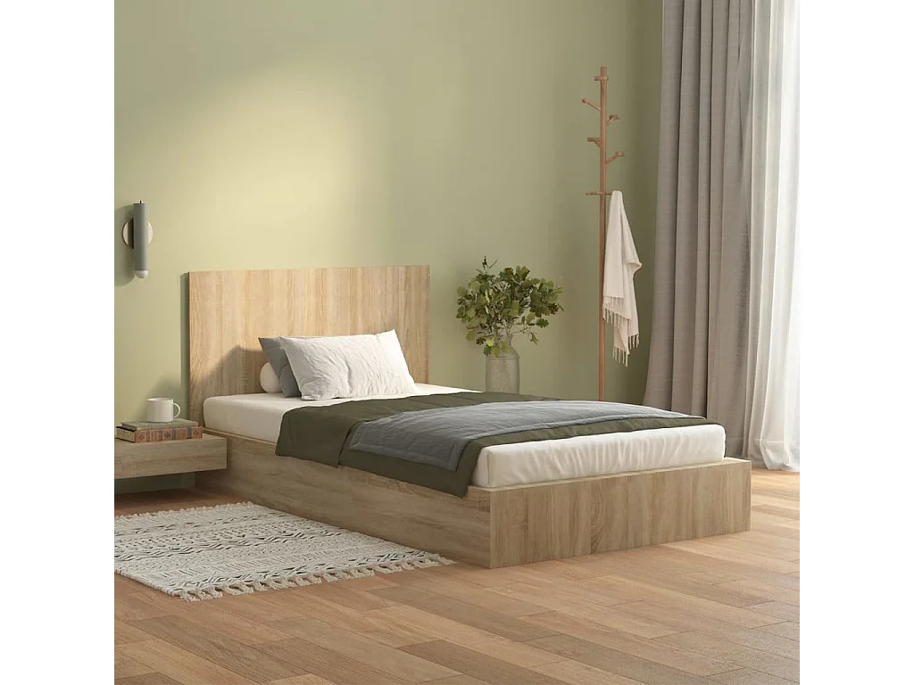 Tête de lit Chêne sonoma 120x1,5x80 cm Bois d'ingénierie POI60249 BonneVie Meuble