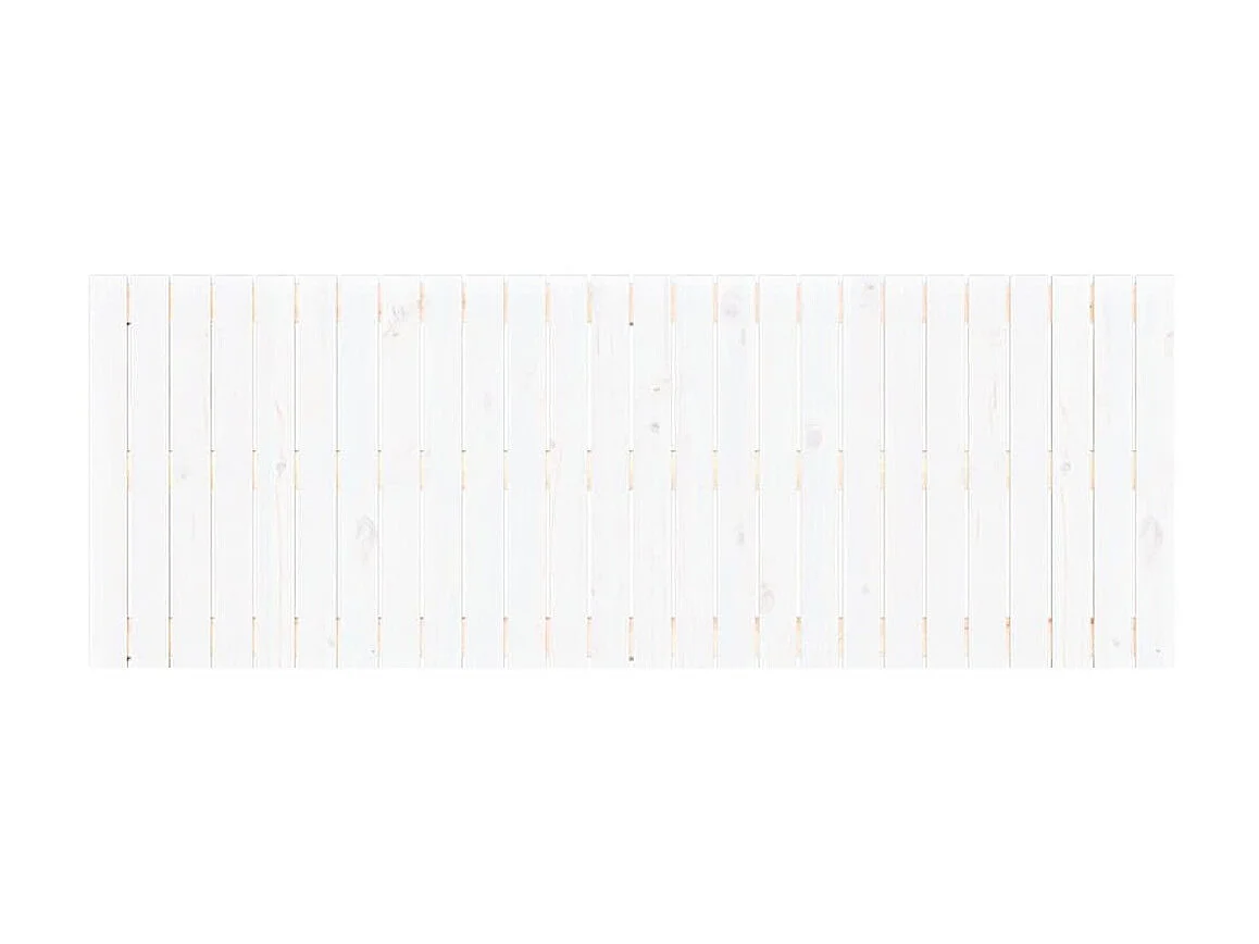 Tête de lit murale Blanc 166x3x60 cm Bois massif de pin POI77905 BonneVie Meuble