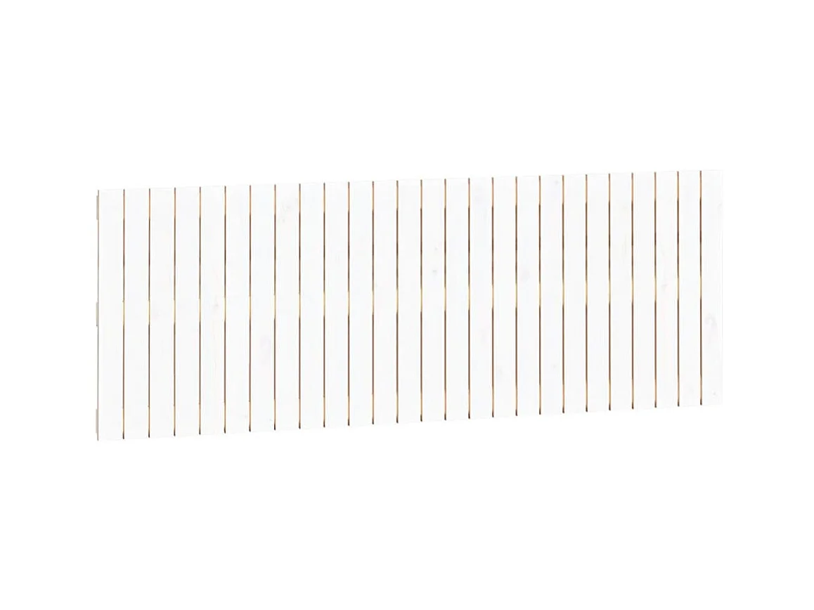 Testiera | Testata del letto da Parete Bianca 166x3x60 cm in Legno Massello di Pino
