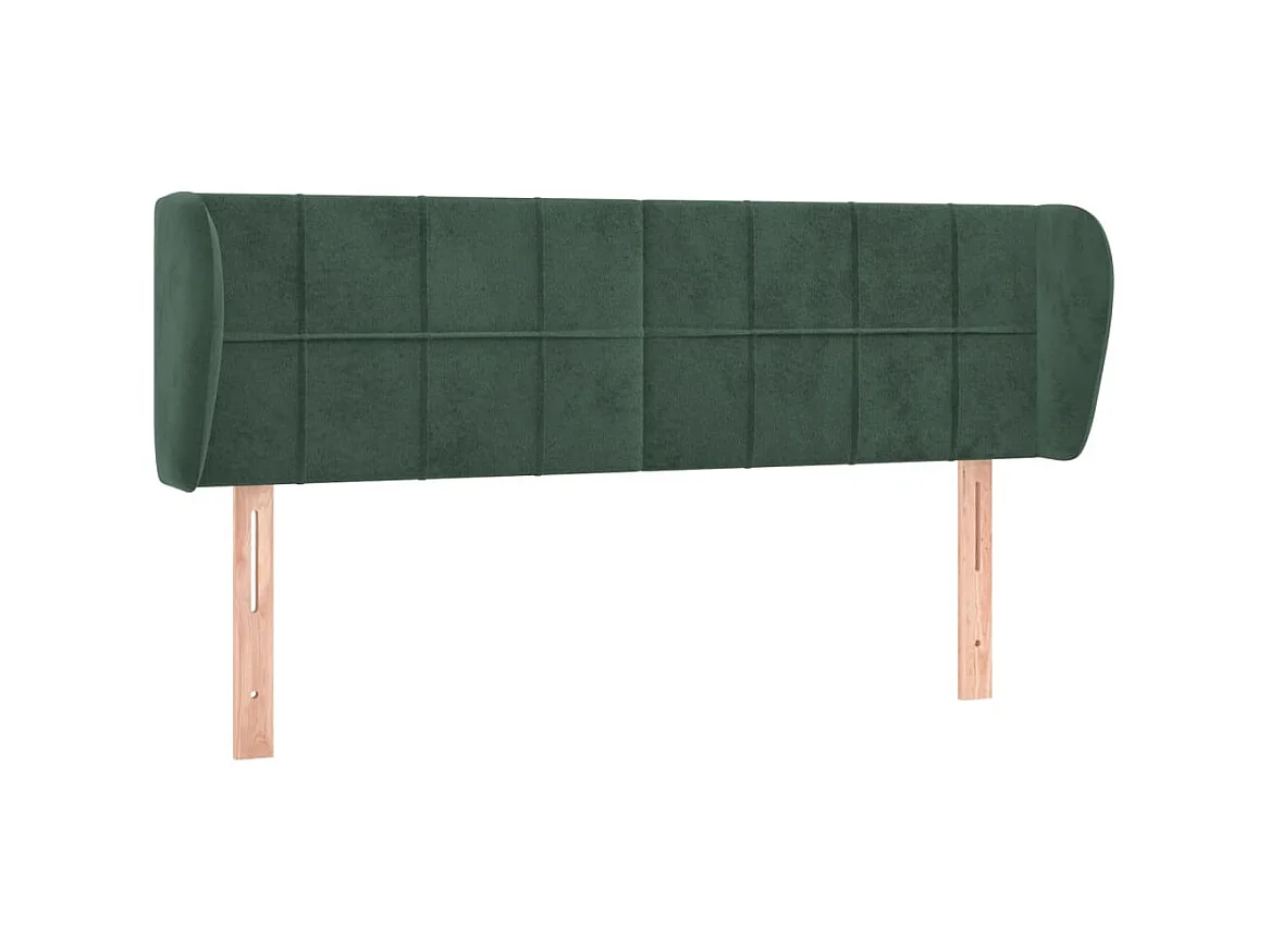 Tête de lit avec oreilles Vert foncé 147x23x78,88 cm Velours PEWV19481 BonneVie Meuble
