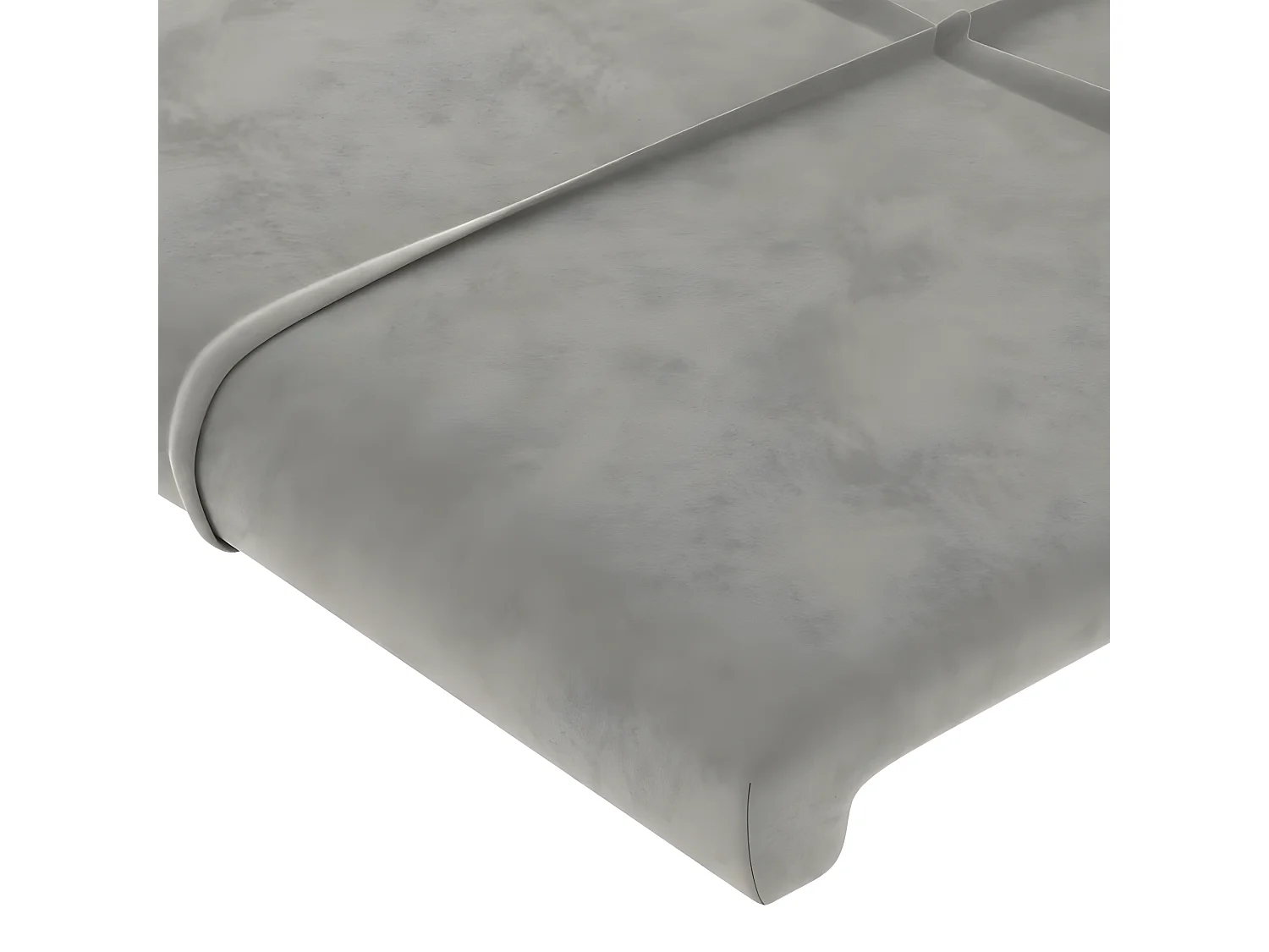 Tête de lit à LED Gris clair 83x16x118/128 cm Velours POI65459 BonneVie Meuble