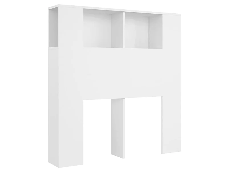 Armoire de tête de lit Blanc 100x18,5x104,5 cm POI31364 BonneVie Meuble