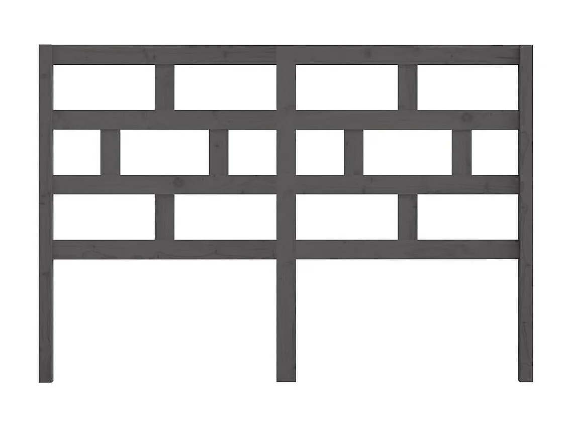 Tête de lit Gris 141x4x100 cm Bois massif de pin POI60792 BonneVie Meuble