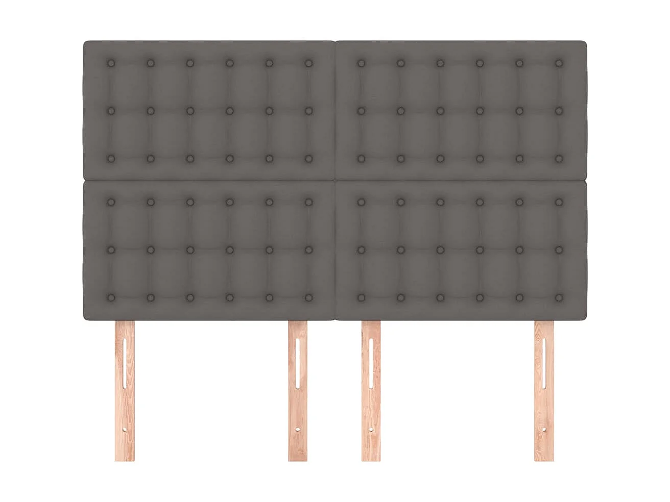 Têtes de lit 4 pcs Gris 72x5x78/88 cm Similicuir POI50367 BonneVie Meuble