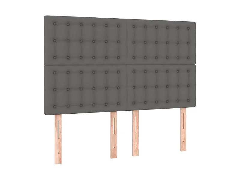 Kopfteil,Bettkopfteile 4 Stk. Grau 72x5x78/88 cm Kunstleder -gkd702508