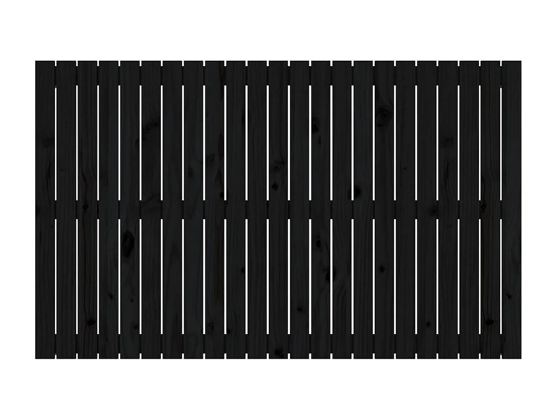 Tête de lit murale Noir 147x3x90 cm Bois massif de pin POI37607 BonneVie Meuble
