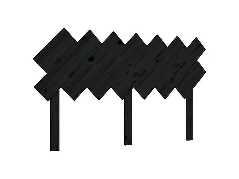 Cabecero de cama madera maciza de pino negro 141x3x80,5 cm ES57824