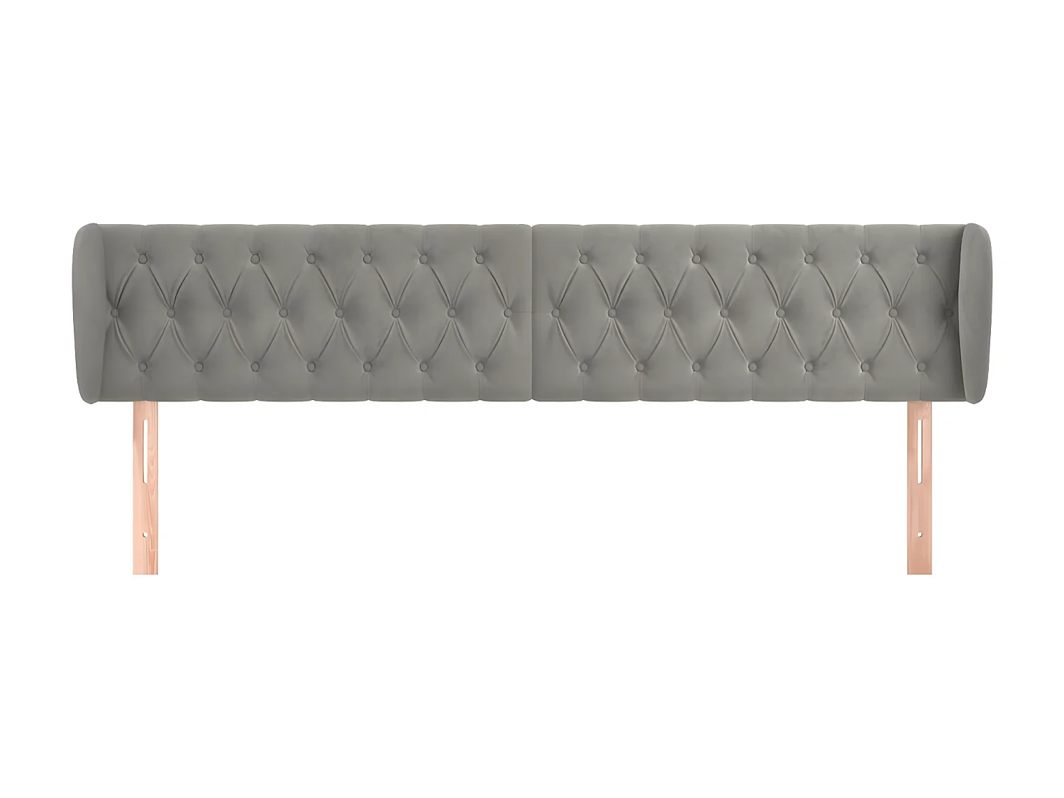 Tête de lit avec oreilles Gris clair 183x23x78,88 cm Velours LKC59653 BonneVie Meuble