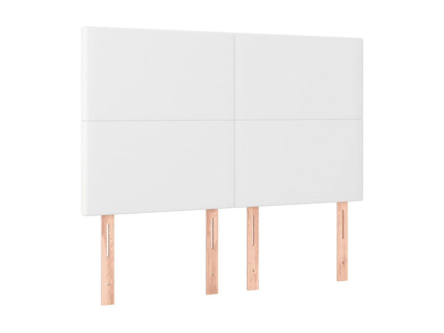 Cabeceira cama c/ LED couro artificial 144x5x118/128 cm branco PT532591