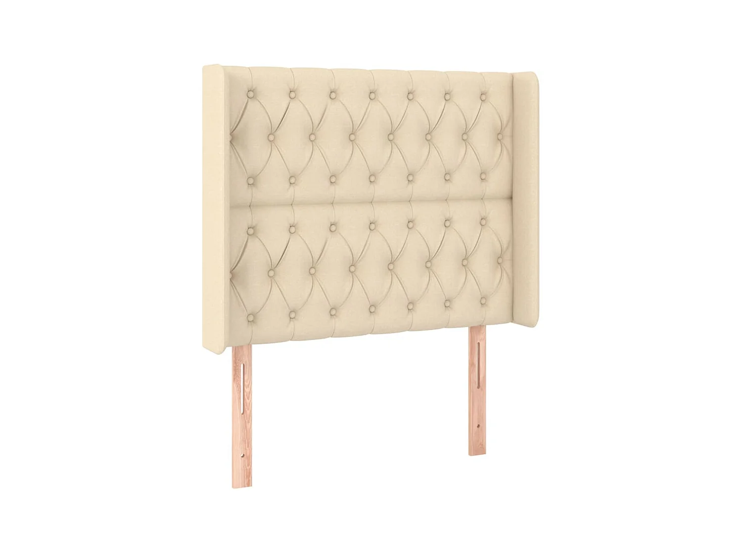 Tête de lit avec oreilles Crème 93x16x118/128 cm Tissu POI96480 BonneVie Meuble