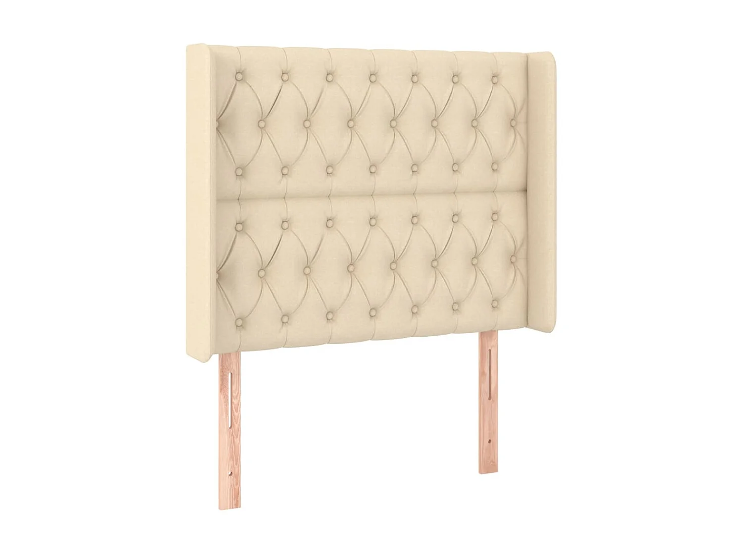 Tête de lit avec oreilles Crème 93x16x118/128 cm Tissu POI96480 BonneVie Meuble