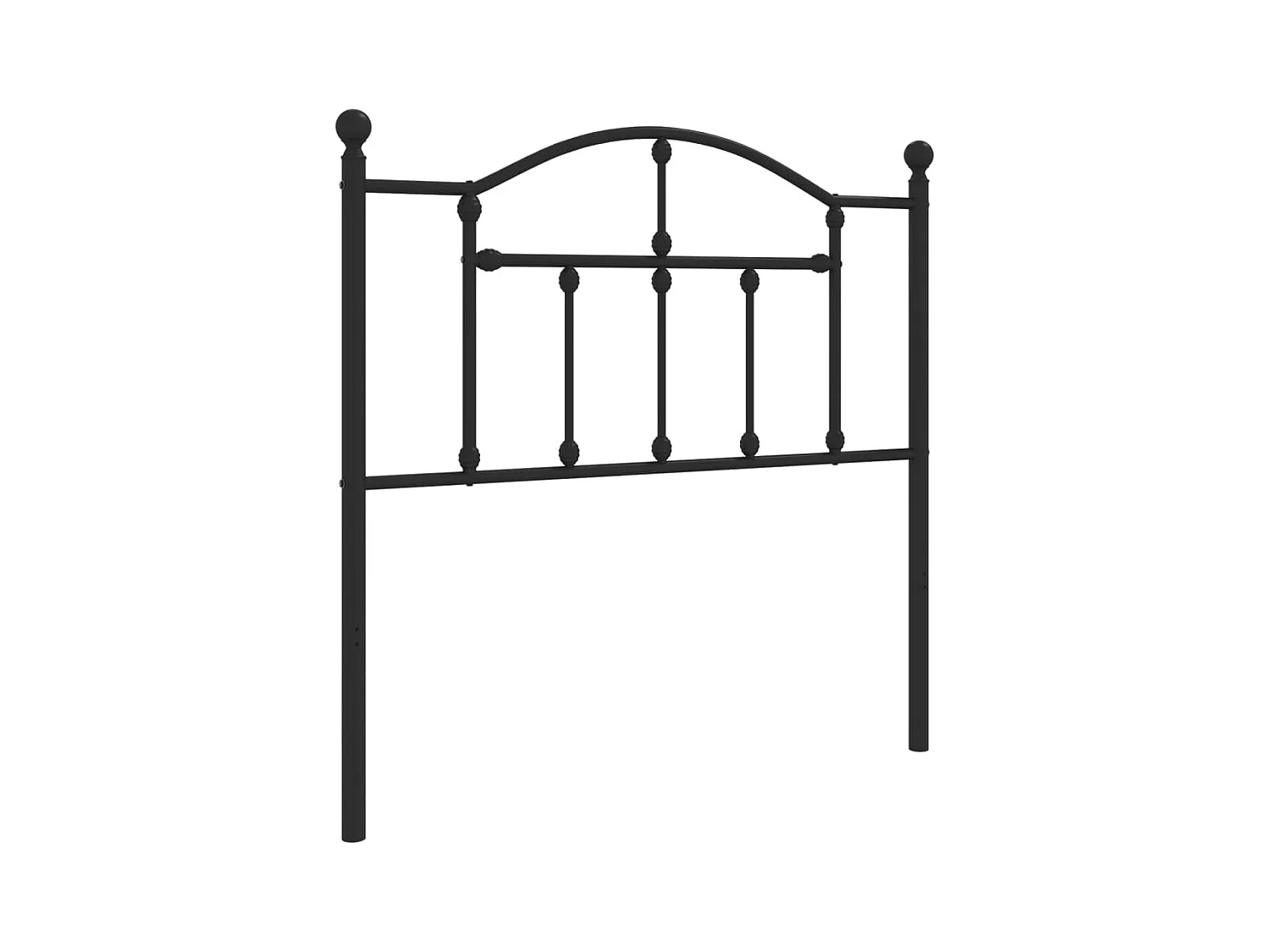 Tête de lit métal noir 90 cm POI18023 BonneVie Meuble