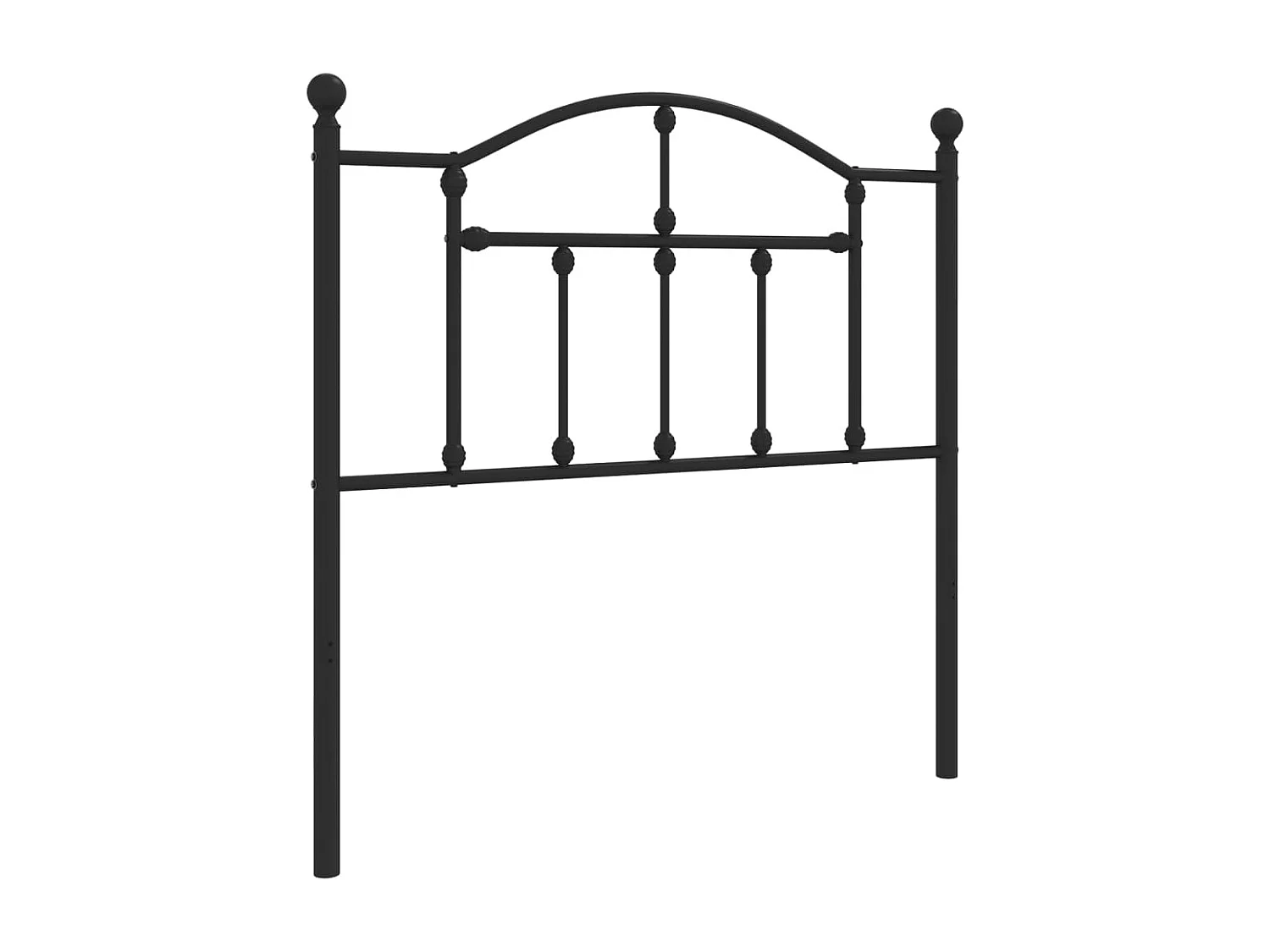 Tête de lit métal noir 90 cm POI18023 BonneVie Meuble