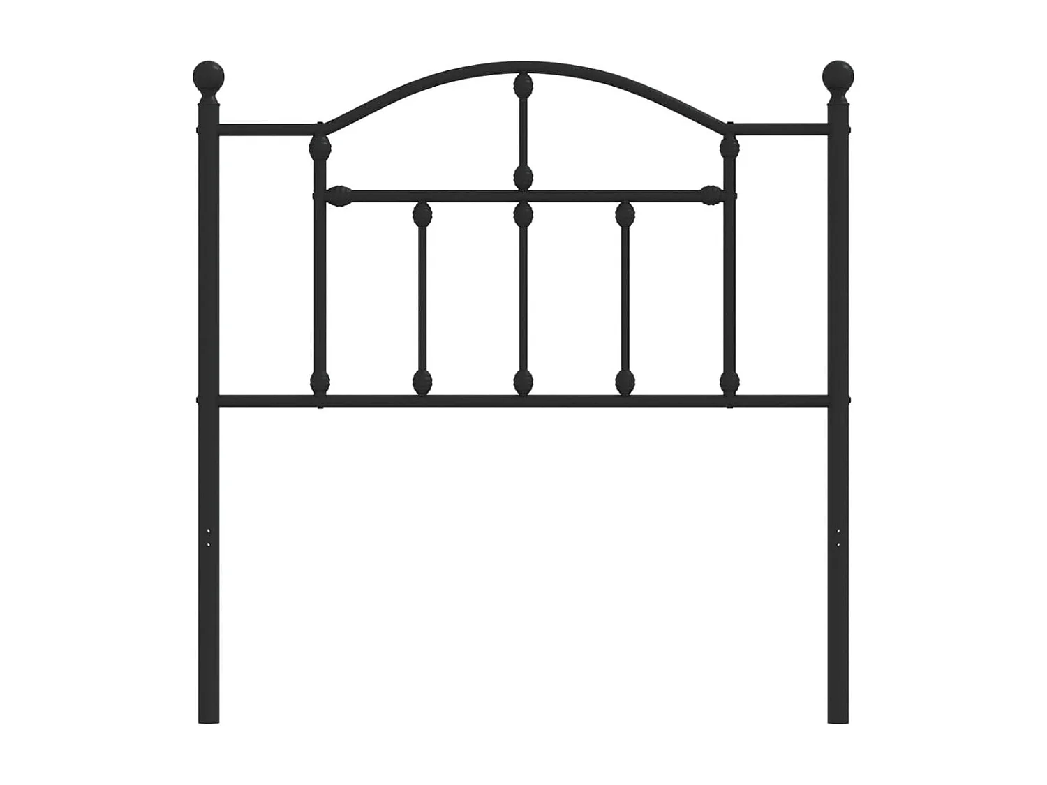 Tête de lit métal noir 90 cm POI18023 BonneVie Meuble