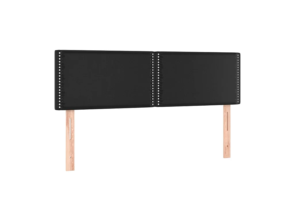 Têtes de lit 2 pcs Noir 72x5x78/88 cm Similicuir POI18763 BonneVie Meuble