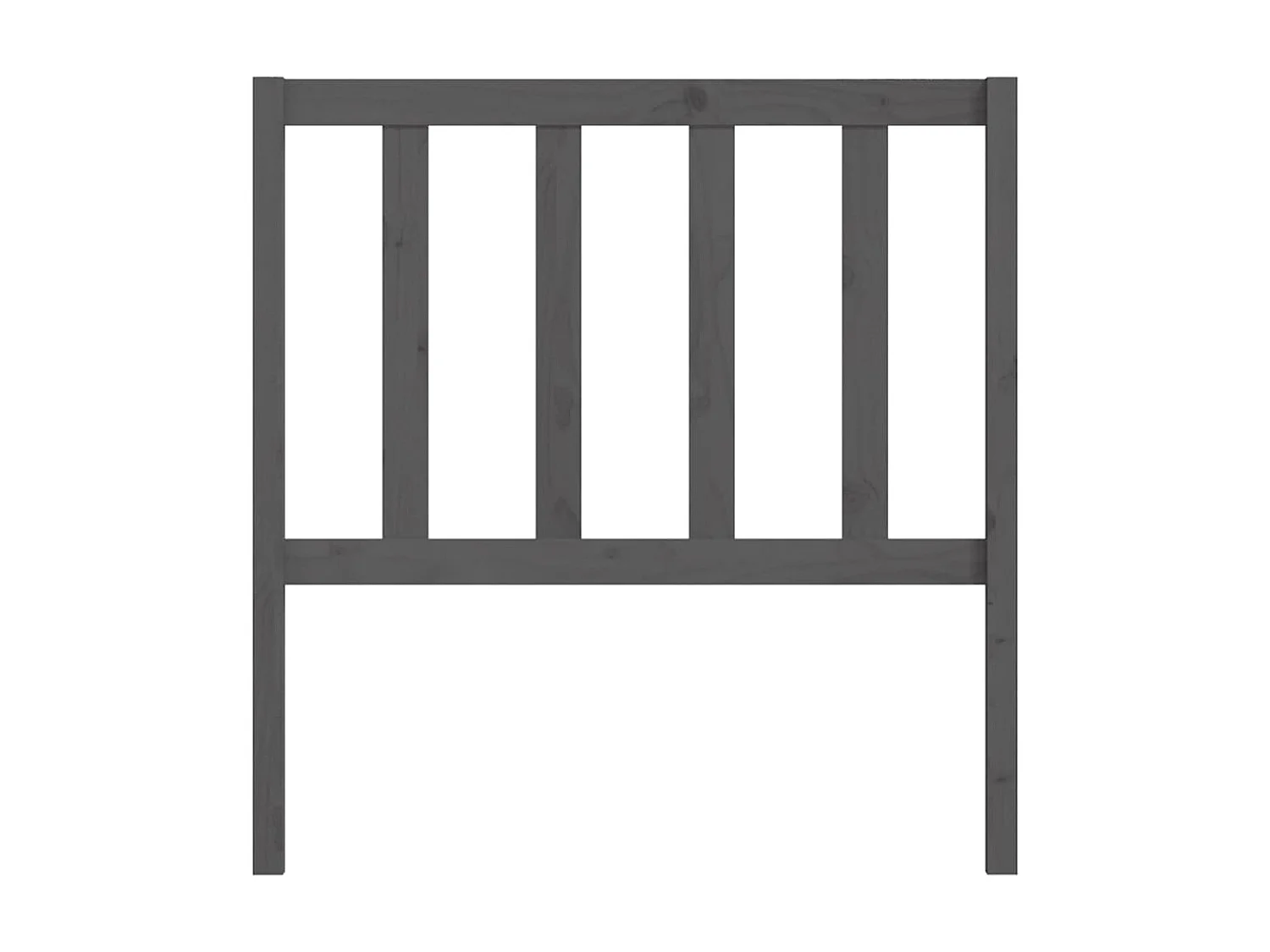 Hoofdbord 106x4x100 cm massief grenenhout grijs NL276345