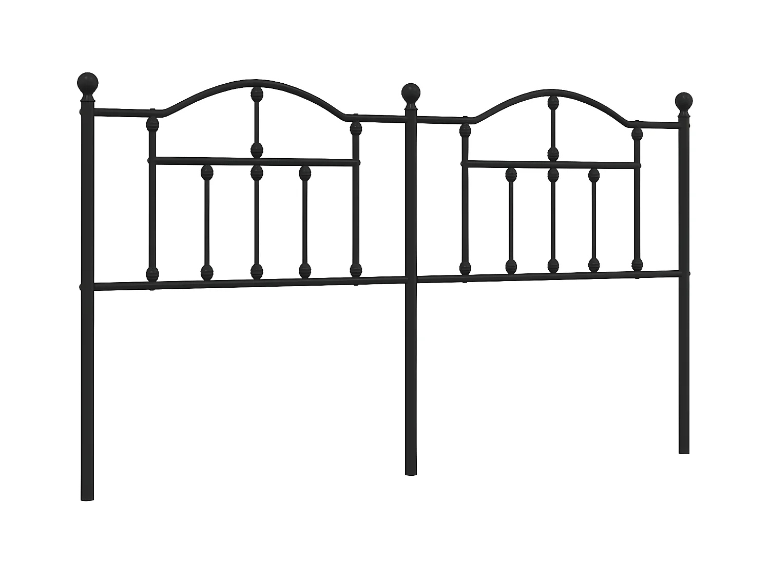 Tête de lit métal noir 160 cm POI55417 BonneVie Meuble