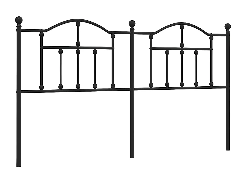 Hoofdbord 160 cm metaal zwart NL341491
