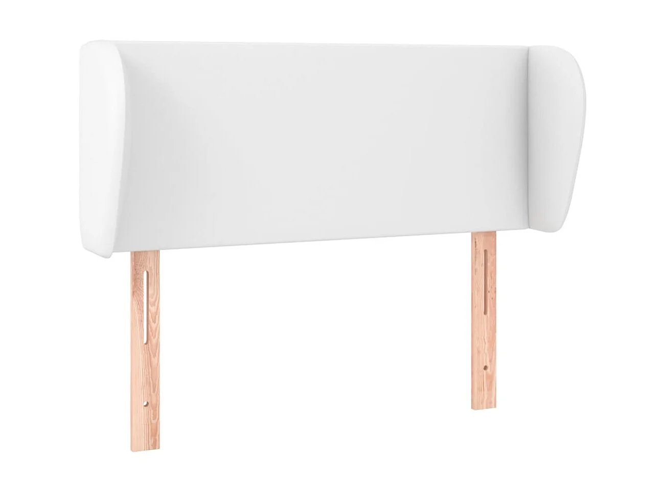 Cabecero de cuero sintético blanco 83x23x78/88 cm ES42861