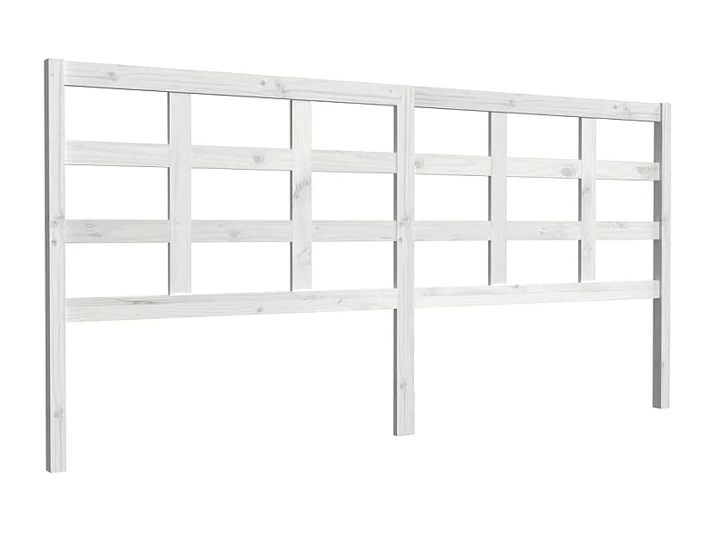 Cabecero de cama madera maciza de pino blanco 205,5x4x100 cm ES70157