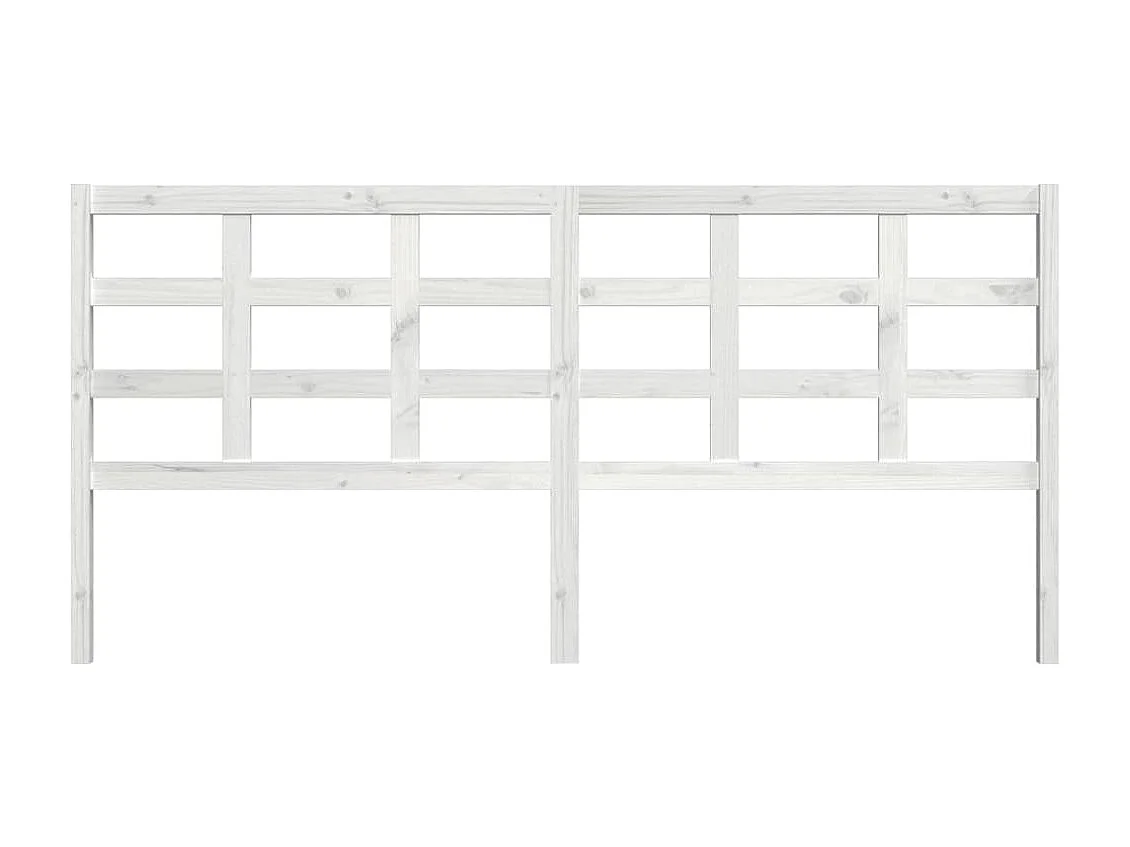 Testiera | Testata del letto per Letto Bianca 205,5x4x100 cm Legno Massello di Pino