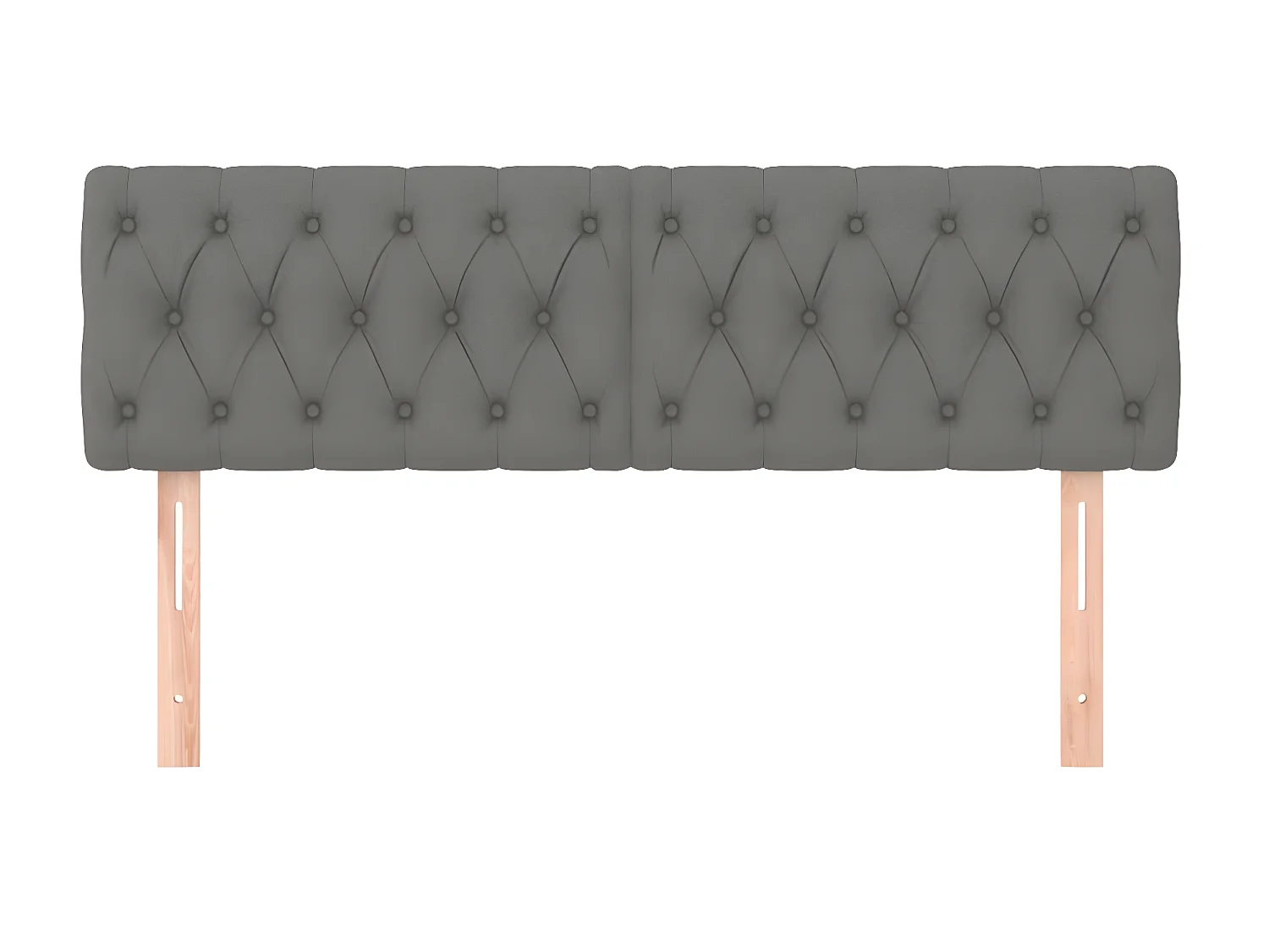 Cabeceira de cama 2 pcs tecido 80x7x78/88 cm cinzento-escuro PT407283