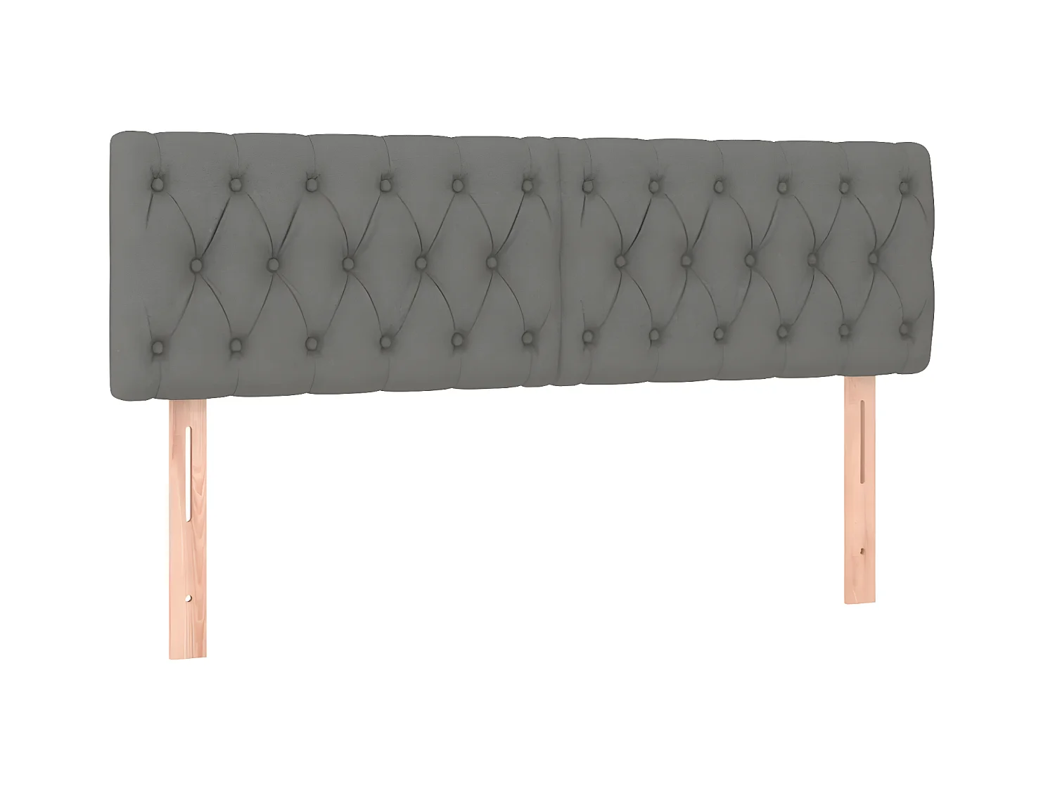 Têtes de lit 2 pcs Gris foncé 80x7x78/88 cm Tissu POI47857 BonneVie Meuble
